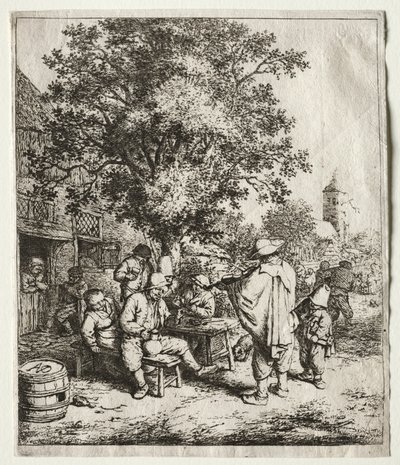 Der Geiger und der Leierkastenjunge von Adriaen Jansz. van Ostade