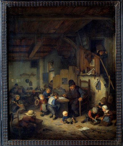 Der Schulmeister (Detail) von Adriaen Jansz. van Ostade