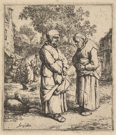 Zwei Klatschbasen (1610-85) von Adriaen Jansz. van Ostade