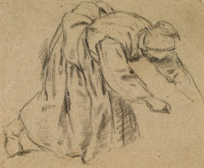 Sich bückende Frau, 1656 von Adriaen Jansz. van Ostade