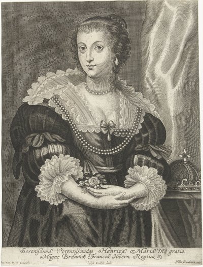 Porträt von Henrietta Maria, Ehefrau von Karl I. von England von Adriaen Lommelin