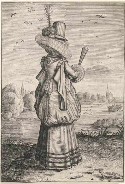 Habitus et cultus Matronarum Nobilu et Rusticarum (Kleidung und Sitten von Adels- und Landfrauen) von Adriaen Matham (possibly)