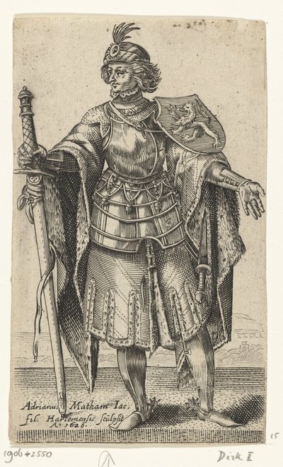Porträt von Dirk I., Graf von Holland - Grafen und Gräfinnen von Holland (Serientitel) von Adriaen Matham