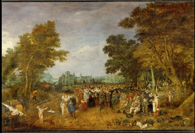 Fest anlässlich des Waffenstillstands von 1609 von Adriaen Pietersz. van de Venne