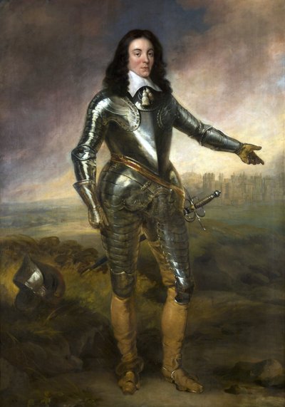 Porträt von Captain Poole in Rüstung von Adriaen attr.to Hanneman