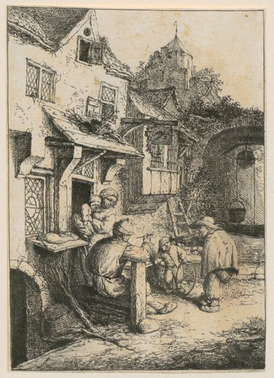 Buckliger Violinenspieler von Adriaen van Ostade