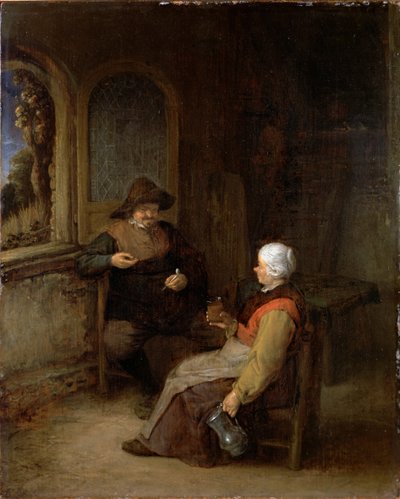Innenraum eines Landhauses von Adriaen van Ostade