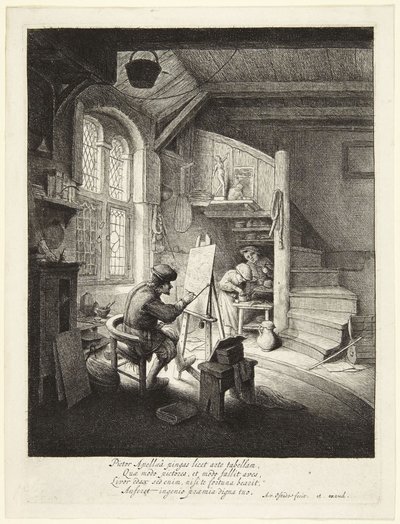Der Maler in seinem Atelier von Adriaen van Ostade
