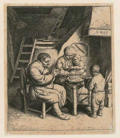 Tischgebet von Adriaen van Ostade