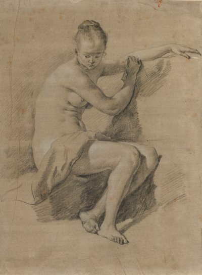 Sitzender weiblicher Akt, ca. 1660-70 von Adriaen van de Velde