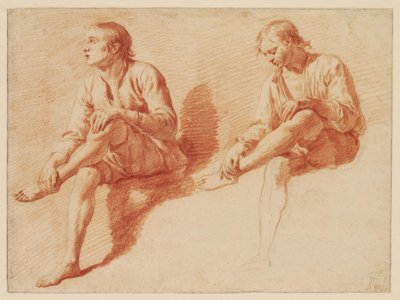 Zwei Studien eines sitzenden Jungen von Adriaen van de Velde