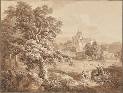 Fischer am Fluss Zschopau bei der Burg Kriebstein, Sachsen von Adrian Zingg