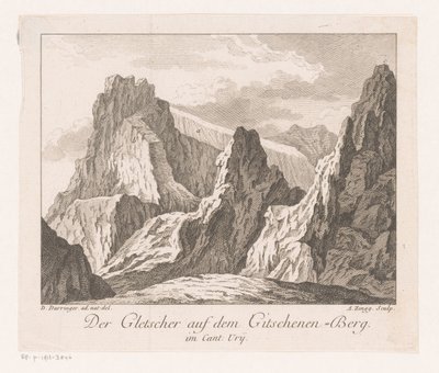 Ansicht eines Gletschers in den Alpen von Adrian Zingg