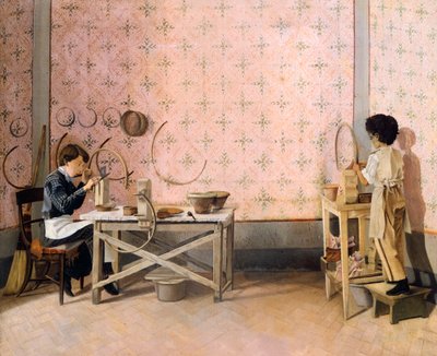 Kinderarbeit in Alabaster, von Adriano Cecioni (1836-1886) von Adriano Cecioni