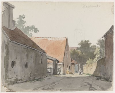 Straßenszene in Harderwijk von Adrianus Eversen