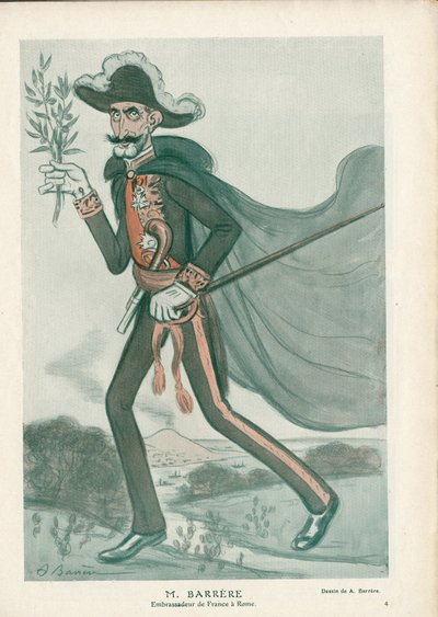 Fantasio - Illustration von A. Barrere: Italien, Diplomatie, Rom - Barrere Camille, Diplomaten von Adrien Barrere