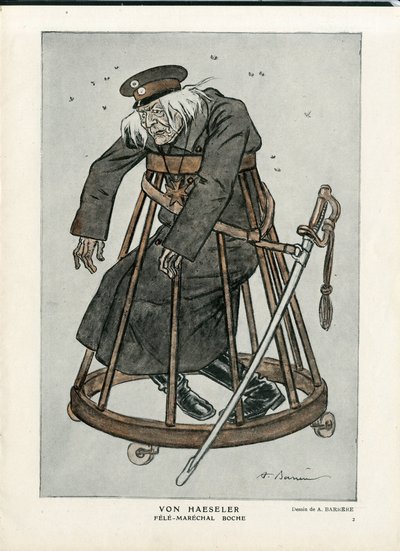 Fantasio, ca. 1916_6_1 - Illustration von A Barrere (1874-1931): Krieg von 14-18, Deutschland Preußen, Daten überprüfen - Von Haesler - Senilisation von Adrien Barrere