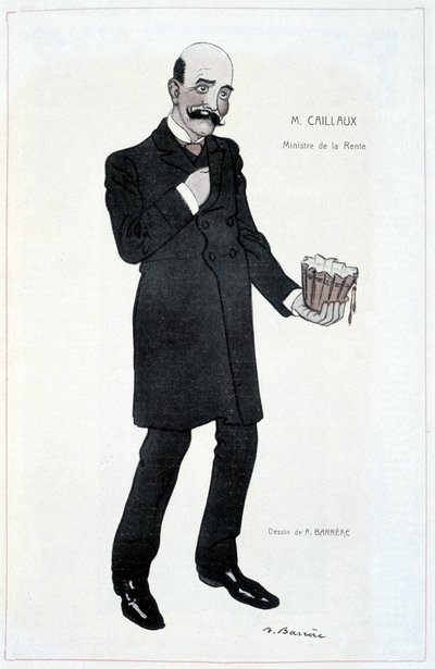 Joseph Caillaux, Minister der Mieten - Illustration von Adrien Barrère (1877-1931) in „Fantasio“ vom 15.02.1907 von Adrien Barrere