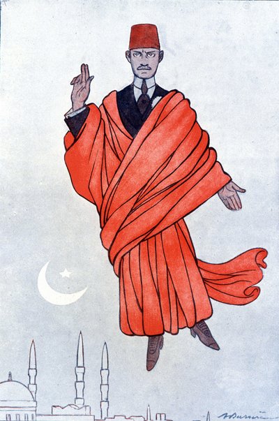 Porträt von Pascha Mustafa Kemal (Kamal Atatürk) von Adrien Barrere