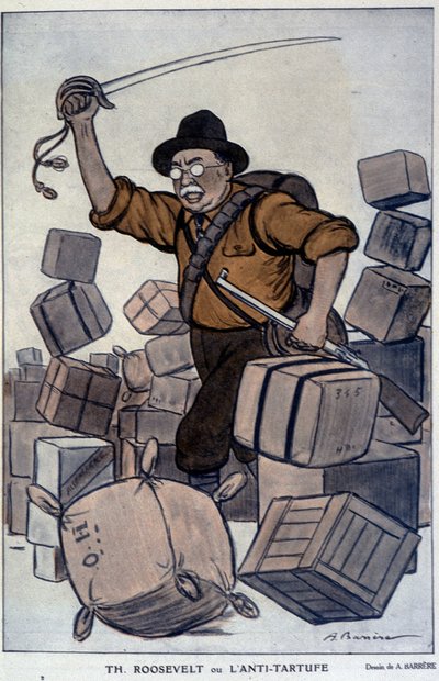 Theodore Roosevelt - von Barrère, in „Fantasio“ vom 01.09.1915 von Adrien Barrere