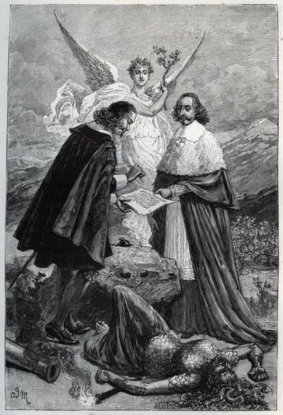 Allegorie des Pyrenäenfriedensvertrags am 7. November von Adrien Emmanuel Marie