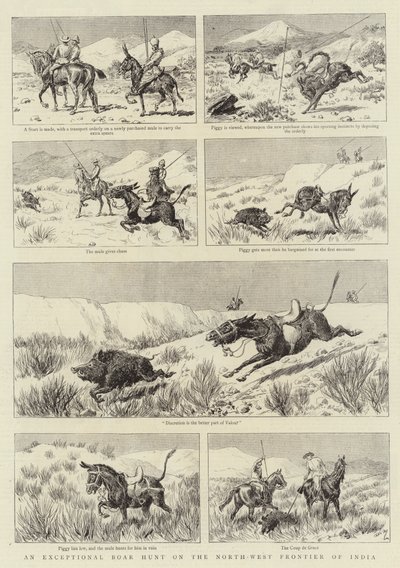 Eine außergewöhnliche Wildschweinjagd an der Nordwestgrenze Indiens von Adrien Emmanuel Marie