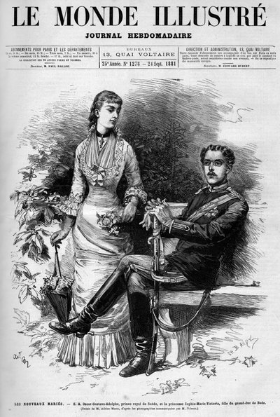Porträt von Prinz Gustav von Schweden (Oscar Gustaf Adolf) von Adrien Emmanuel Marie