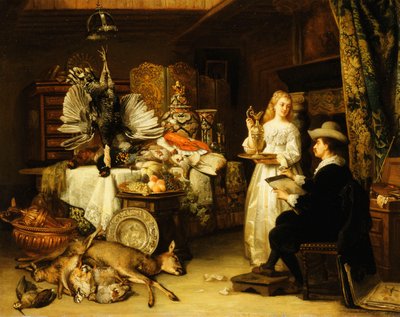 Das Atelier des Künstlers von Adrien Joseph Verhoven Ball
