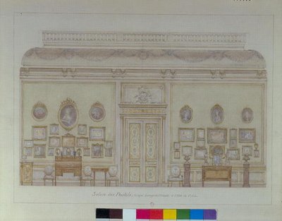Der Salon der Pastelle in der Wohnung von Jacques Doucet von Adrien Karbowsky