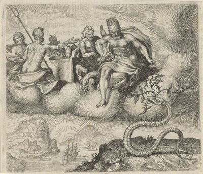 Fabel von Jupiter und der Schlange von Egidius  Sadeler (II)