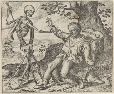 Fabel vom alten Mann und dem Tod von Egidius  Sadeler (II)