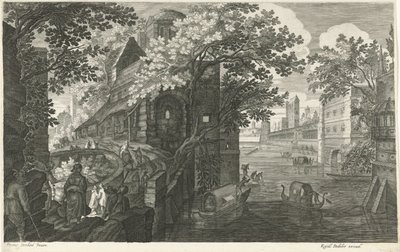 Gondeln auf einem Kanal von Egidius  Sadeler (II)