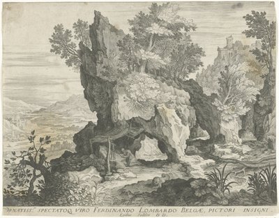 Felsenlandschaft mit dem Heiligen Hieronymus von Egidius  Sadeler (II)
