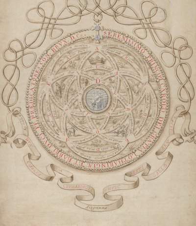 Anagramm zu Ehren von Karl III., Herzog von Lothringen und Bar, ca. 1595-1605 von Aegidius Sadeler II