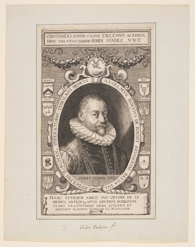 Anselm Boethius de Boodt, Arzt von Rudolf II von Aegidius Sadeler II