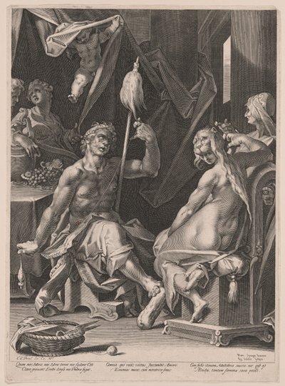Herkules und Omphale von Aegidius Sadeler II