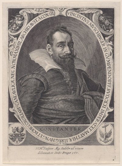 Vincenz Muschinger, Rat von Kaiser Rudolf II., 1611 von Aegidius Sadeler II
