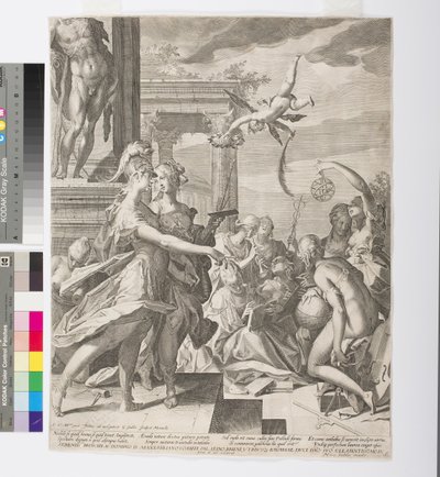 Athena führt die Malerei unter den Musen ein, ca. 1603 von Aegidius Sadeler or Saedeler
