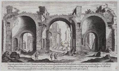 Caracalla-Thermen, Rom (Stich) von Aegidius Sadeler or Saedeler