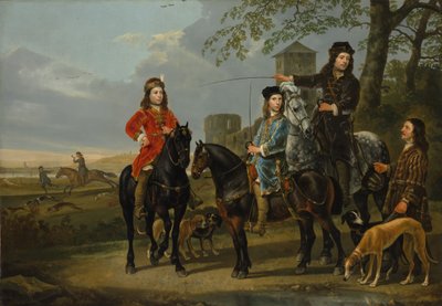 Reiterporträt von Cornelis 1639-1680 und Michiel Pompe van Meerdervoort, ca. 1652-53 von Aelbert Cuyp