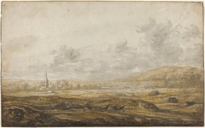Panorama-Landschaft entlang des Rheins von Aelbert Cuyp
