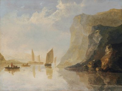 Flusslandschaft mit Booten von Aelbert Cuyp