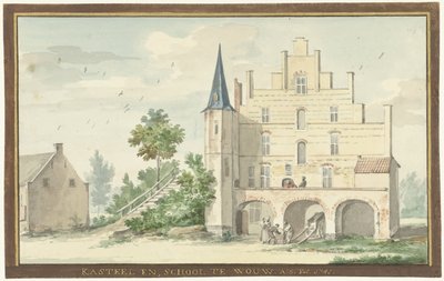 Das Schloss und die Schule in Wouw von Aert Schouman
