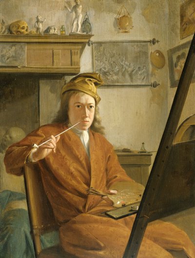 Porträt eines Malers von Aert Schouman