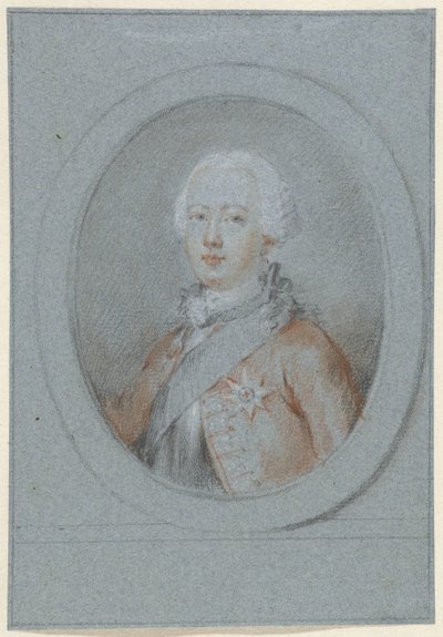 Porträt eines Mannes mit Schärpe und Ritterorden, nach rechts im Oval von Aert Schouman