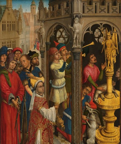 Augustinus opfert einem Götzen der Manichäer (?) von Aert van den Bossche (attributed to)