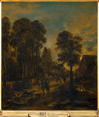 Dorf, durchquert von einer Straße von Aert van der (after) Neer