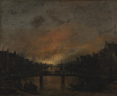 Feuer in Amsterdam bei Nacht von Aert van der Neer
