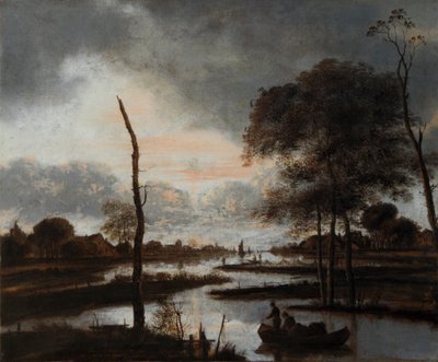 Flussansicht: Abend von Aert van der Neer