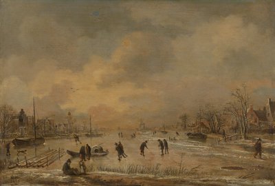 Winterlandschaft mit Häusern von Aert van der Neer